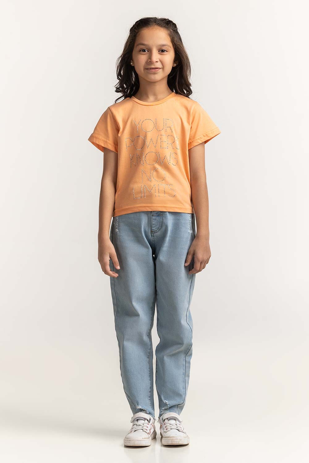 Crew Neck Embellished Tee