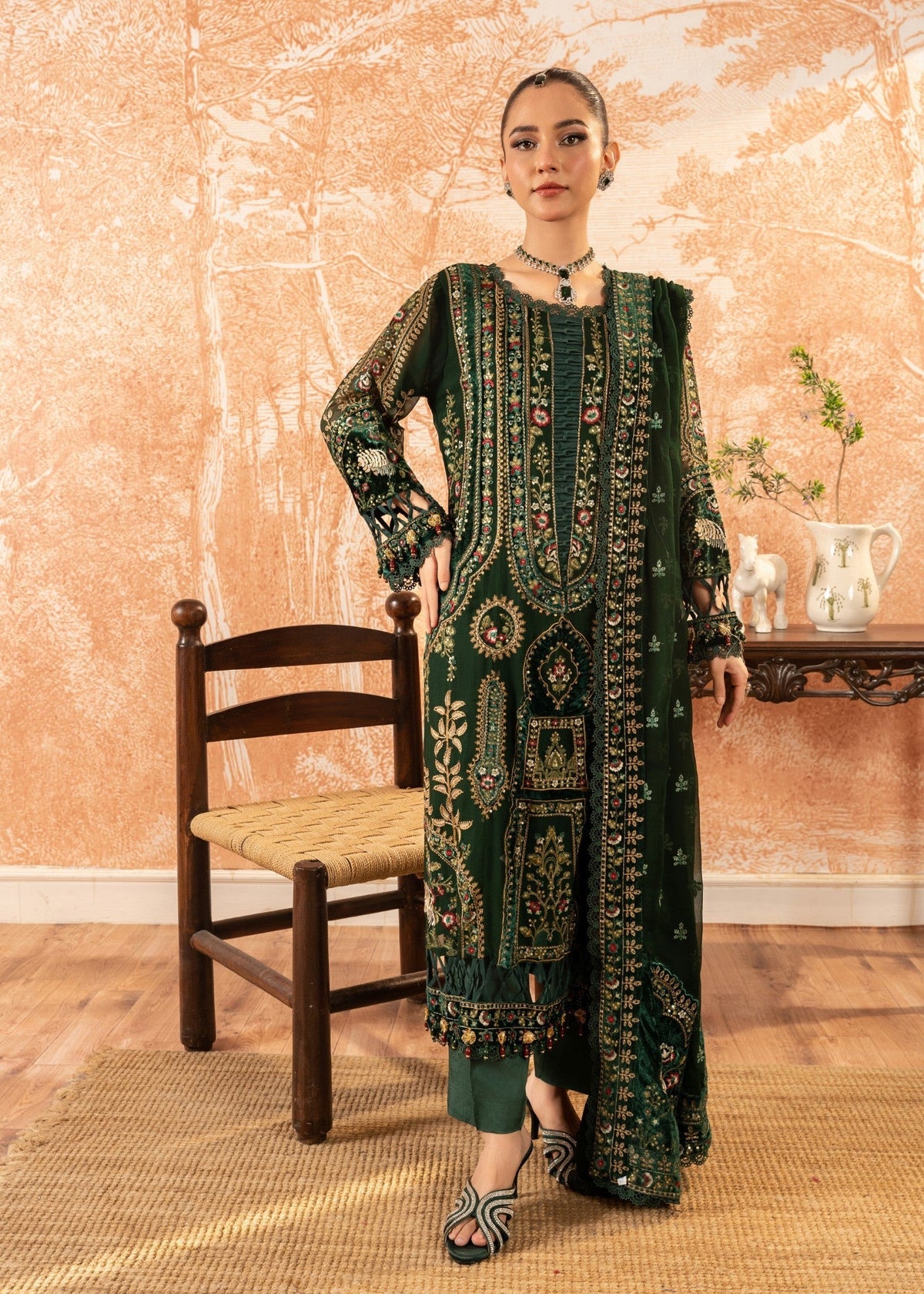 Malhaar-Baaya-24-AL-3883-Bottle green