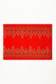Cross Stitch Red Placemat Pair