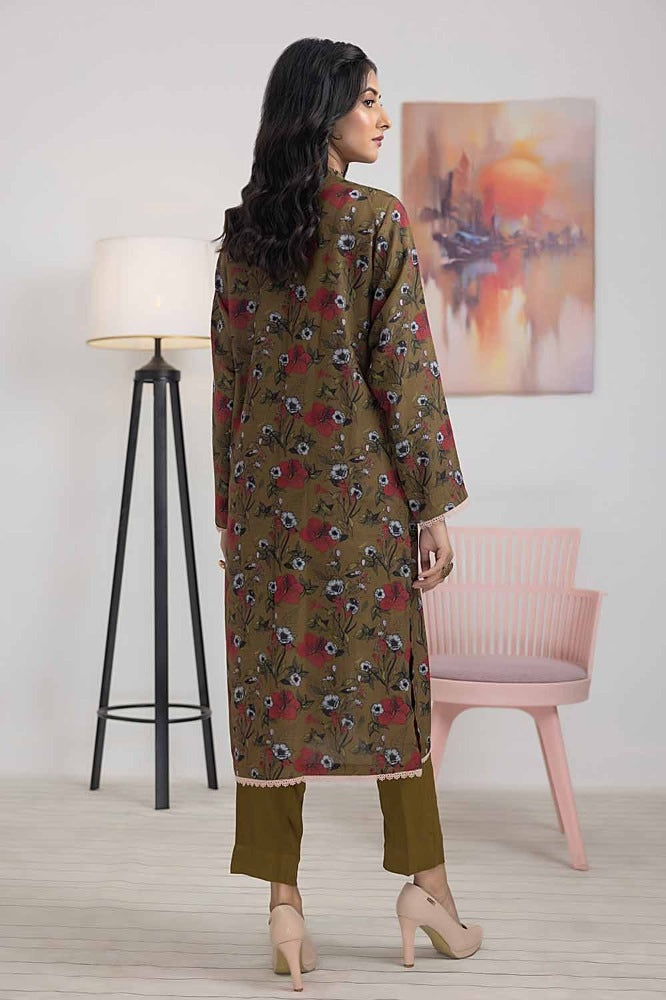 Printed Dhanak Unstitched Shirt