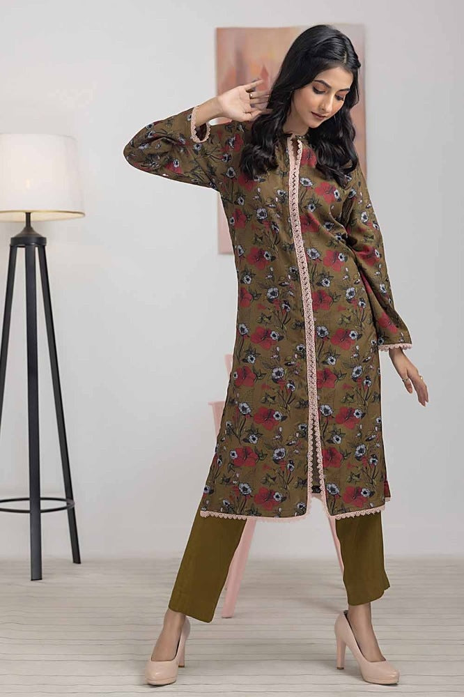 Printed Dhanak Unstitched Shirt