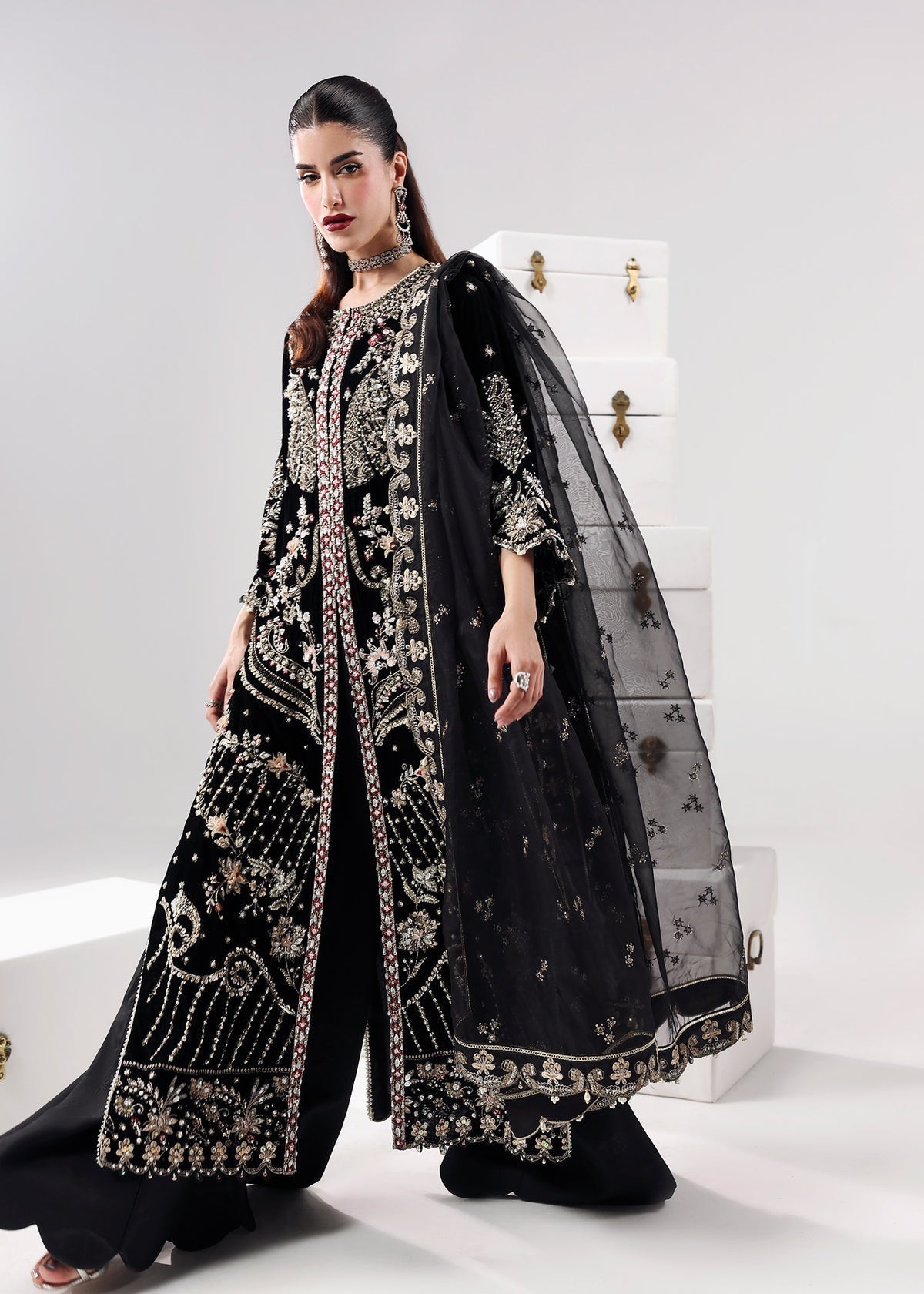 Black Swan Style — Mairaz Black Three-Piece Suit
