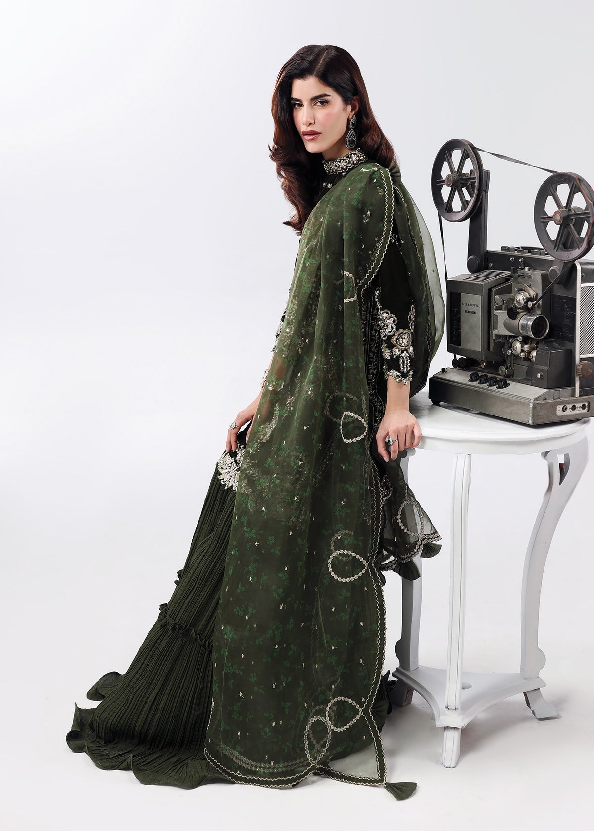 Velvet Dream Style — Mairaz Dark Olive Three-Piece Suit