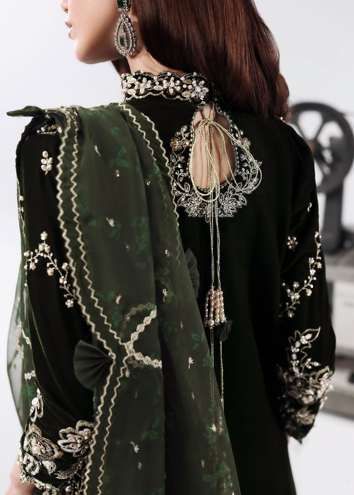 Velvet Dream Style — Mairaz Dark Olive Three-Piece Suit