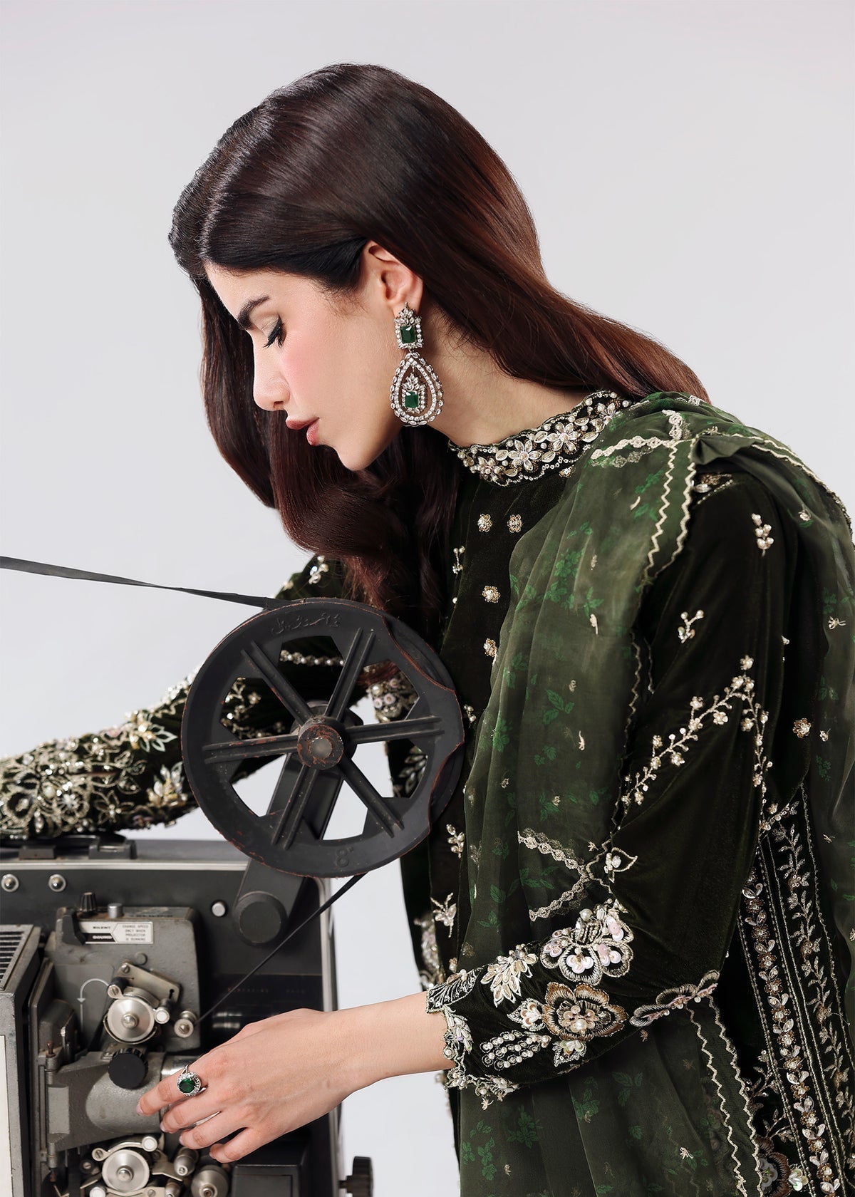 Velvet Dream Style — Mairaz Dark Olive Three-Piece Suit