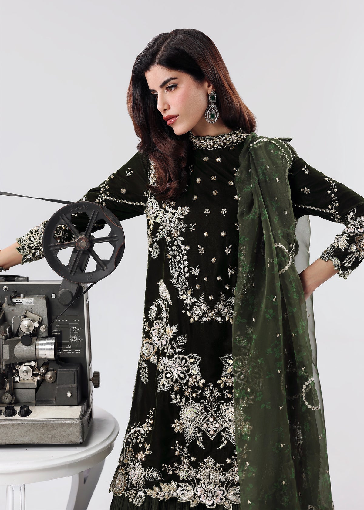 Velvet Dream Style — Mairaz Dark Olive Three-Piece Suit