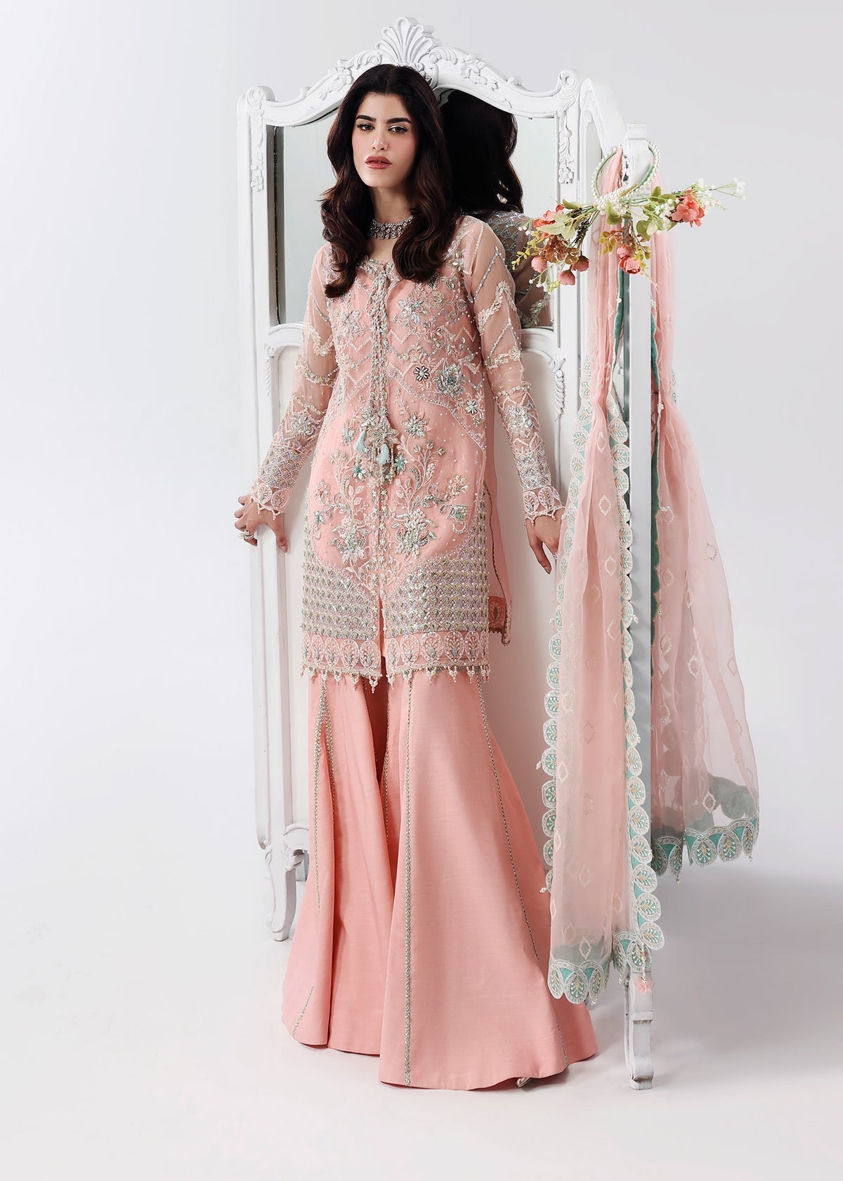 Rose Dust Style — Mairaz Peach Pink Three-Piece Suit
