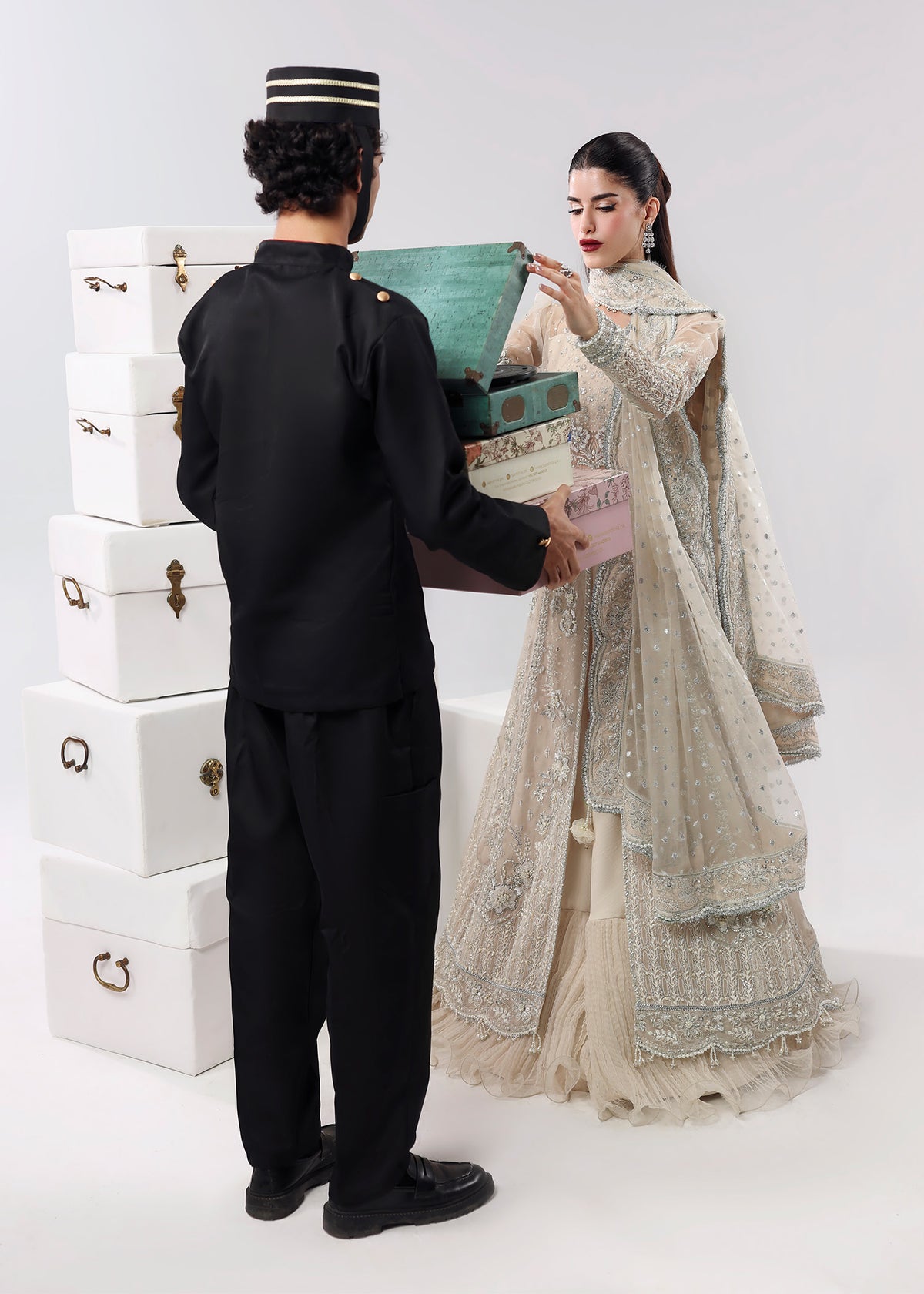 Pearl Mist Style — Mairaz Ivory Three-Piece Suit