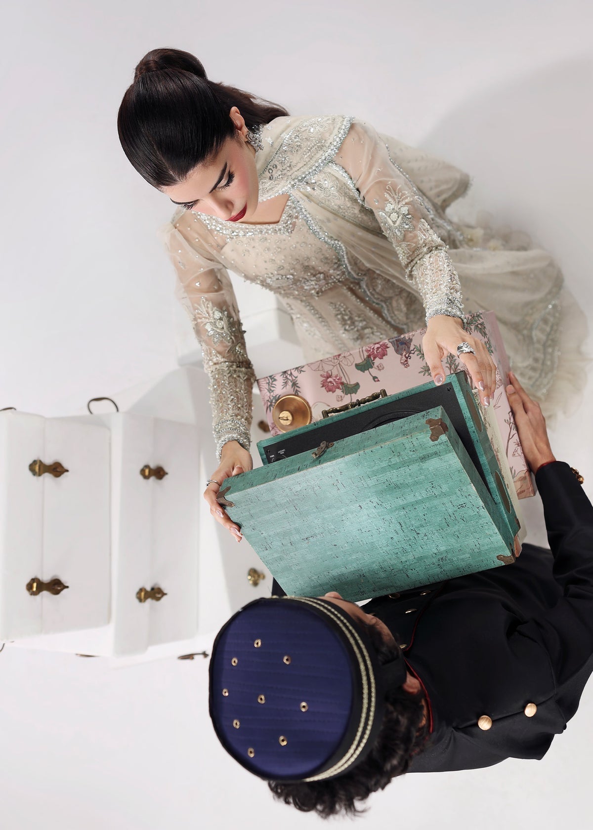 Pearl Mist Style — Mairaz Ivory Three-Piece Suit