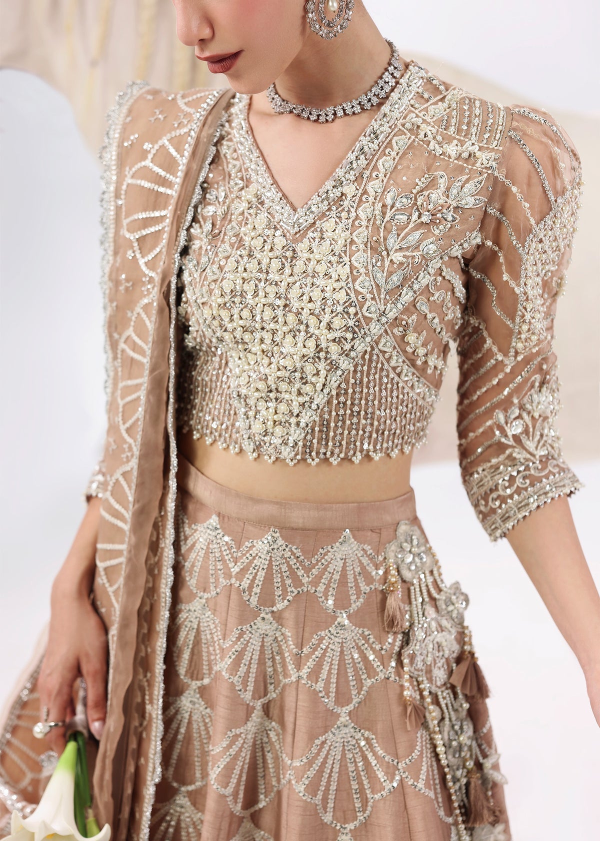 Silk Whisper Style — Mairaz Mocca Moose Lehenga