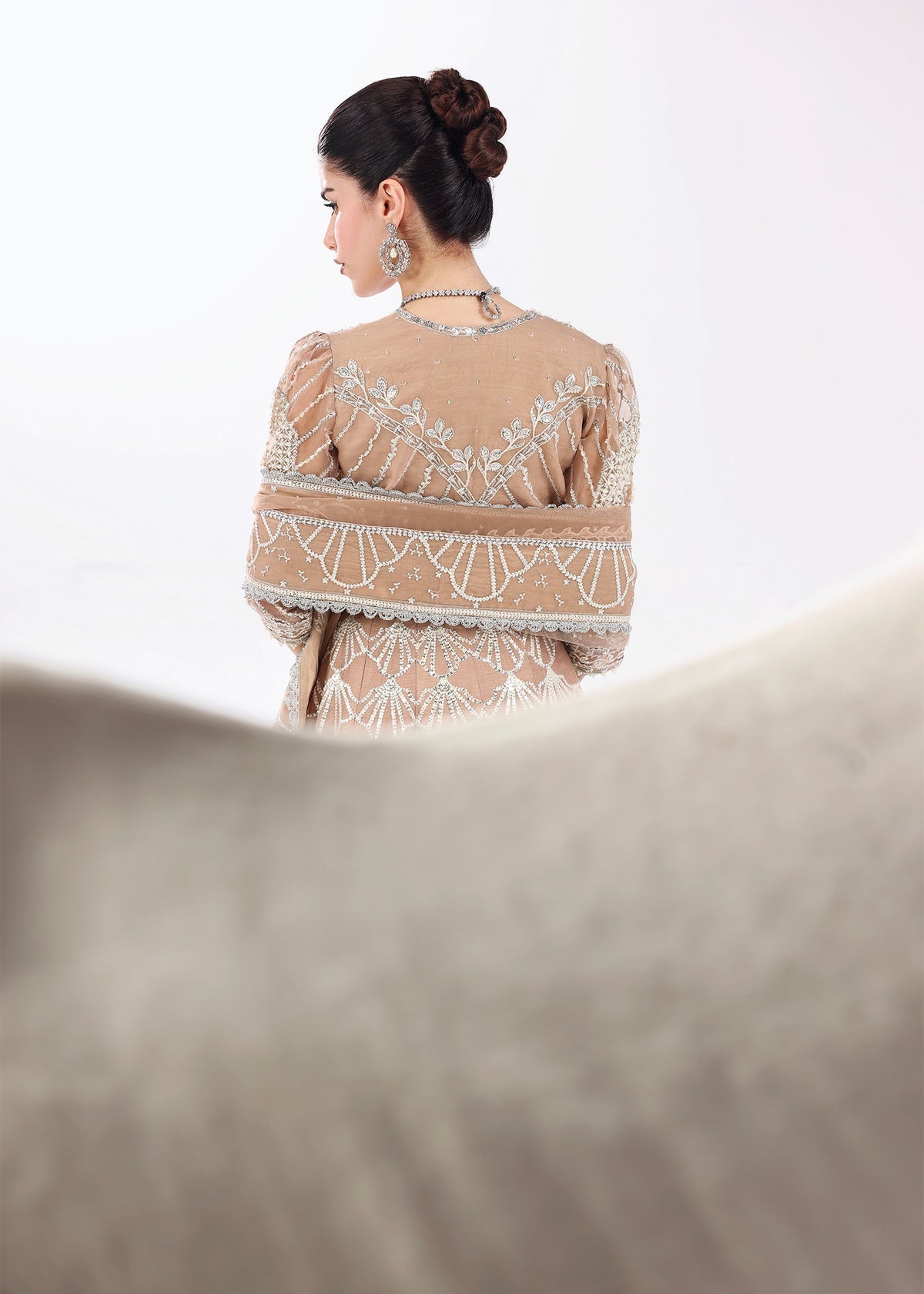 Silk Whisper Style — Mairaz Mocca Moose Lehenga