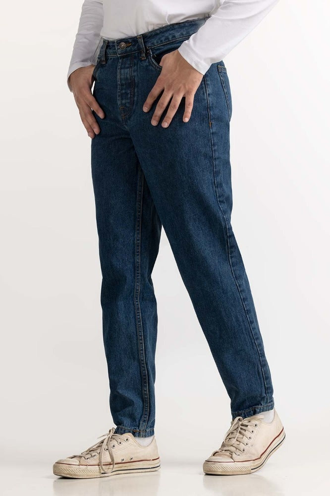 Dark Blue Basic Jeans