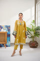 Dc-0411 Green 2Pcs Embroidered Kurta With Trouser