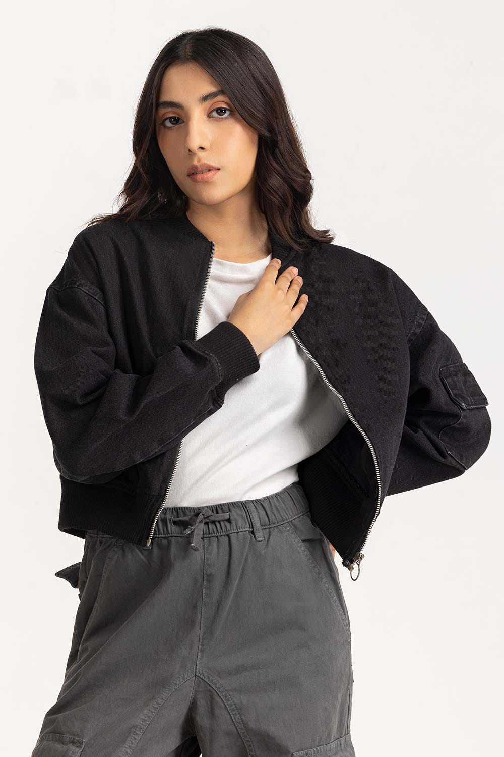 Denim Bomber Jacket