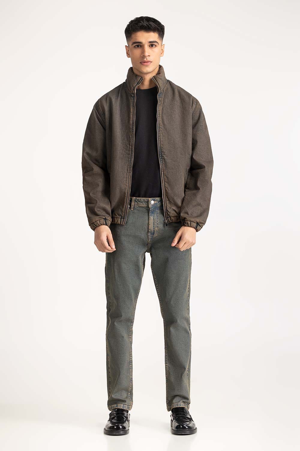 Denim Puffer Jacket