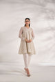 SS24DA-2480 WHITE 2PCS EMBROIDERED KURTA WITH TROUSER