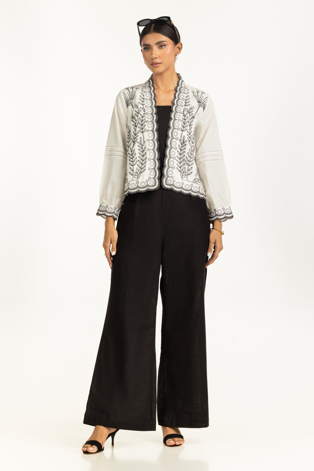 Dobby Embroidered Waist Coat