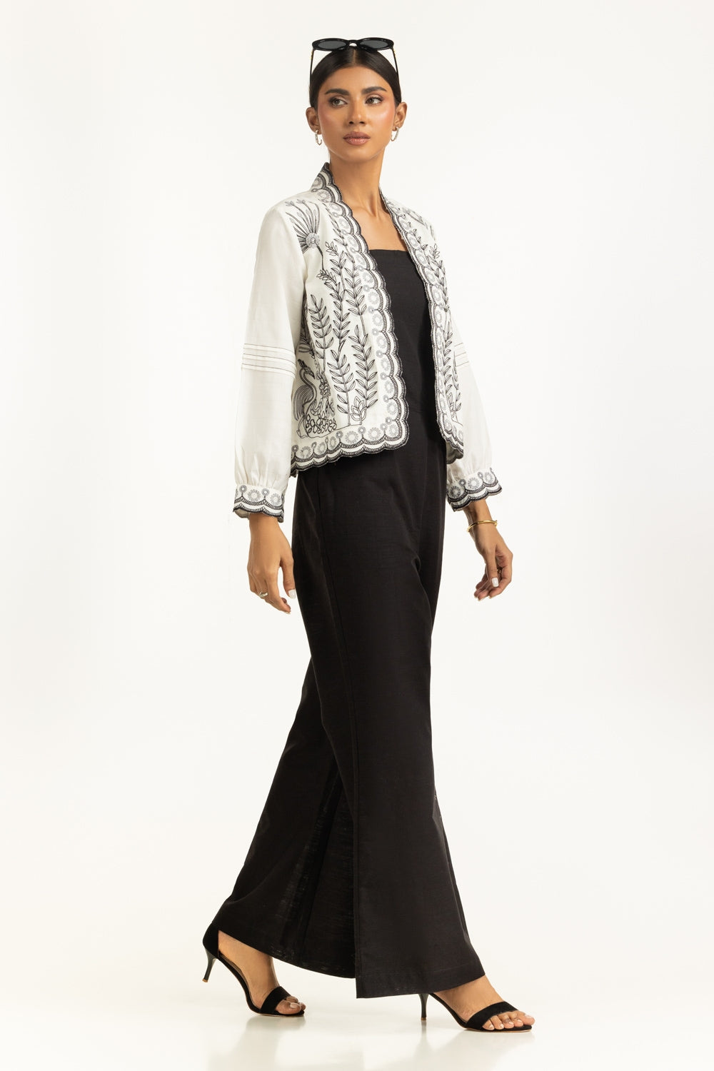 Dobby Embroidered Waist Coat