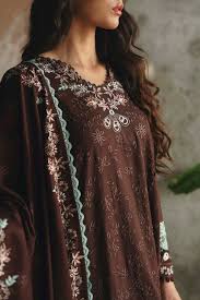 Luxury Embroidered Lawn Unstitched 3Pc Suit K-02
