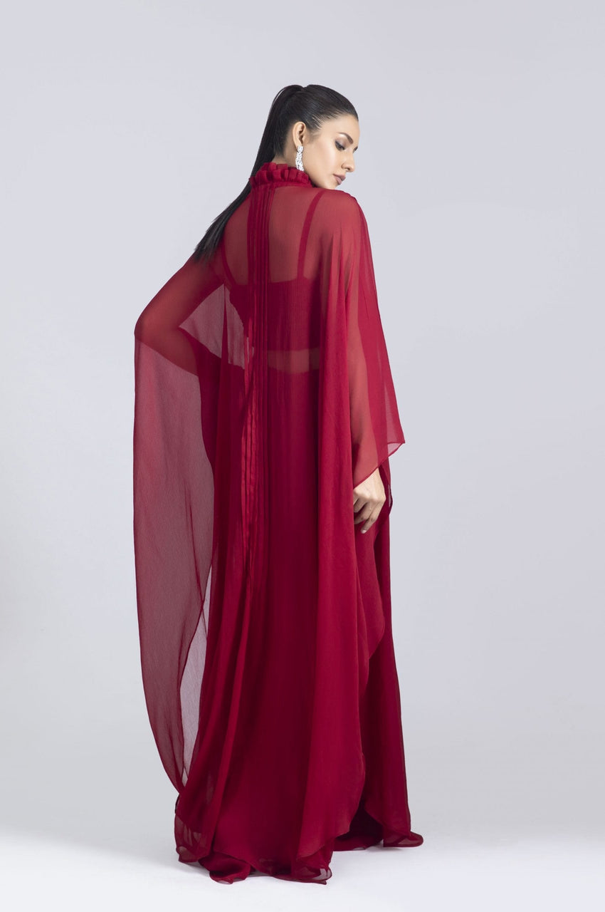 Abaya Shirt - Maroon