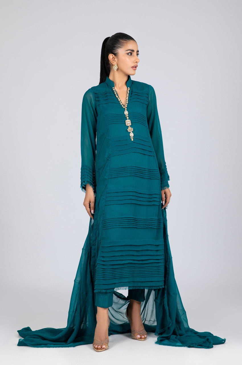 Pleated Emerald