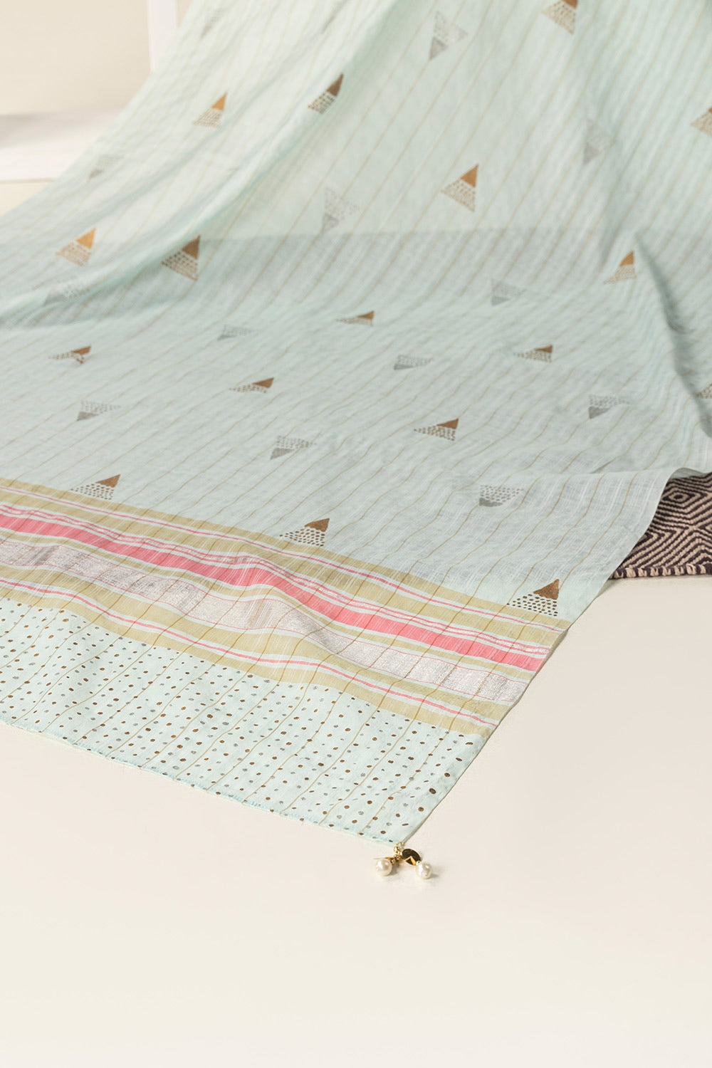Yarn Dyed Block Printed Dupatta
