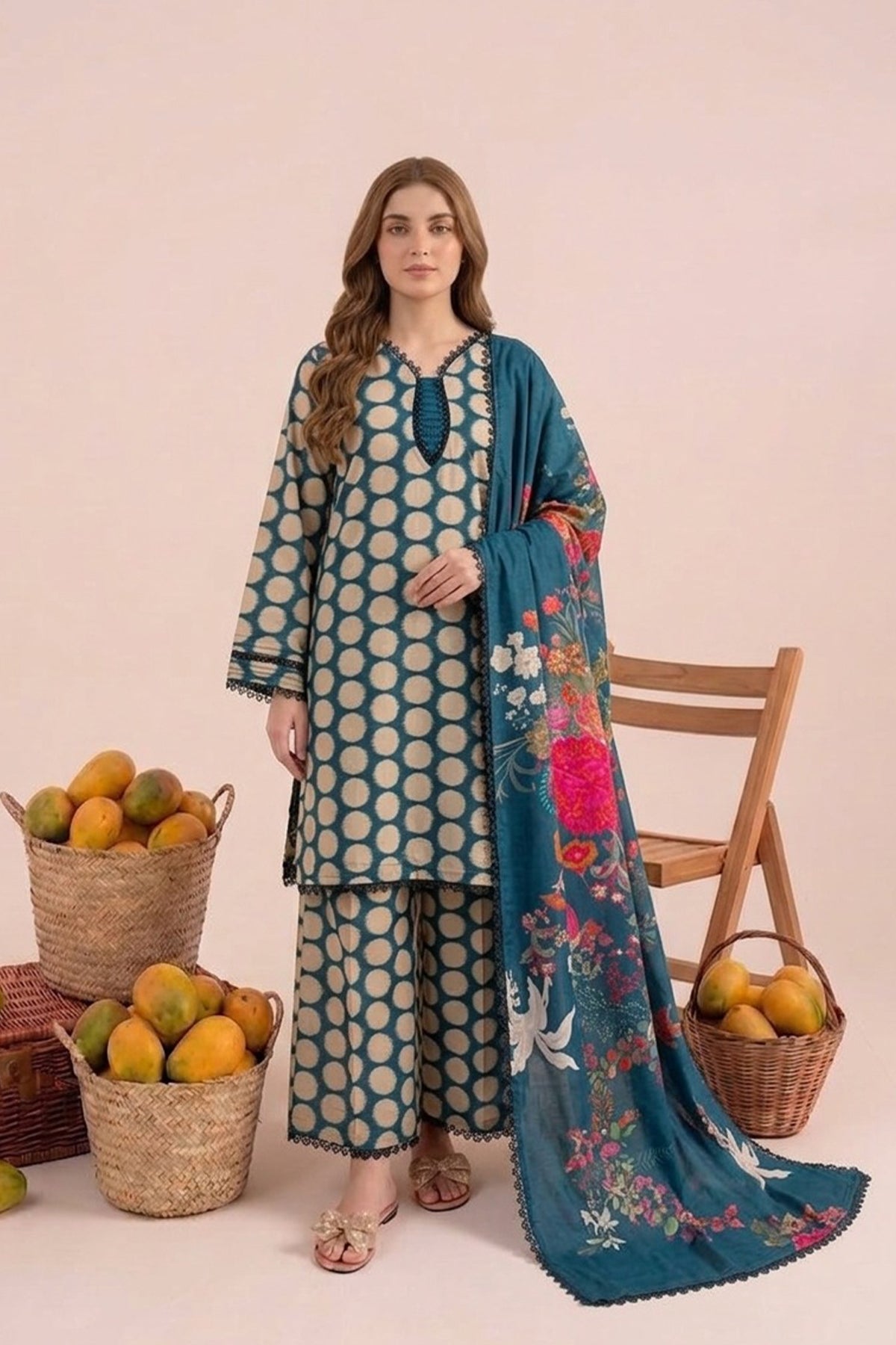 3-PC Stitched Embroidered CPM-6-245