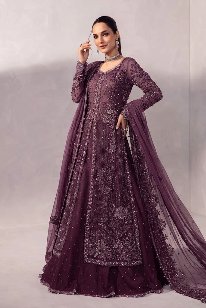 Maria B Luxury Lava Silk Embroidered 3Pc Unstitched Suit PA-156