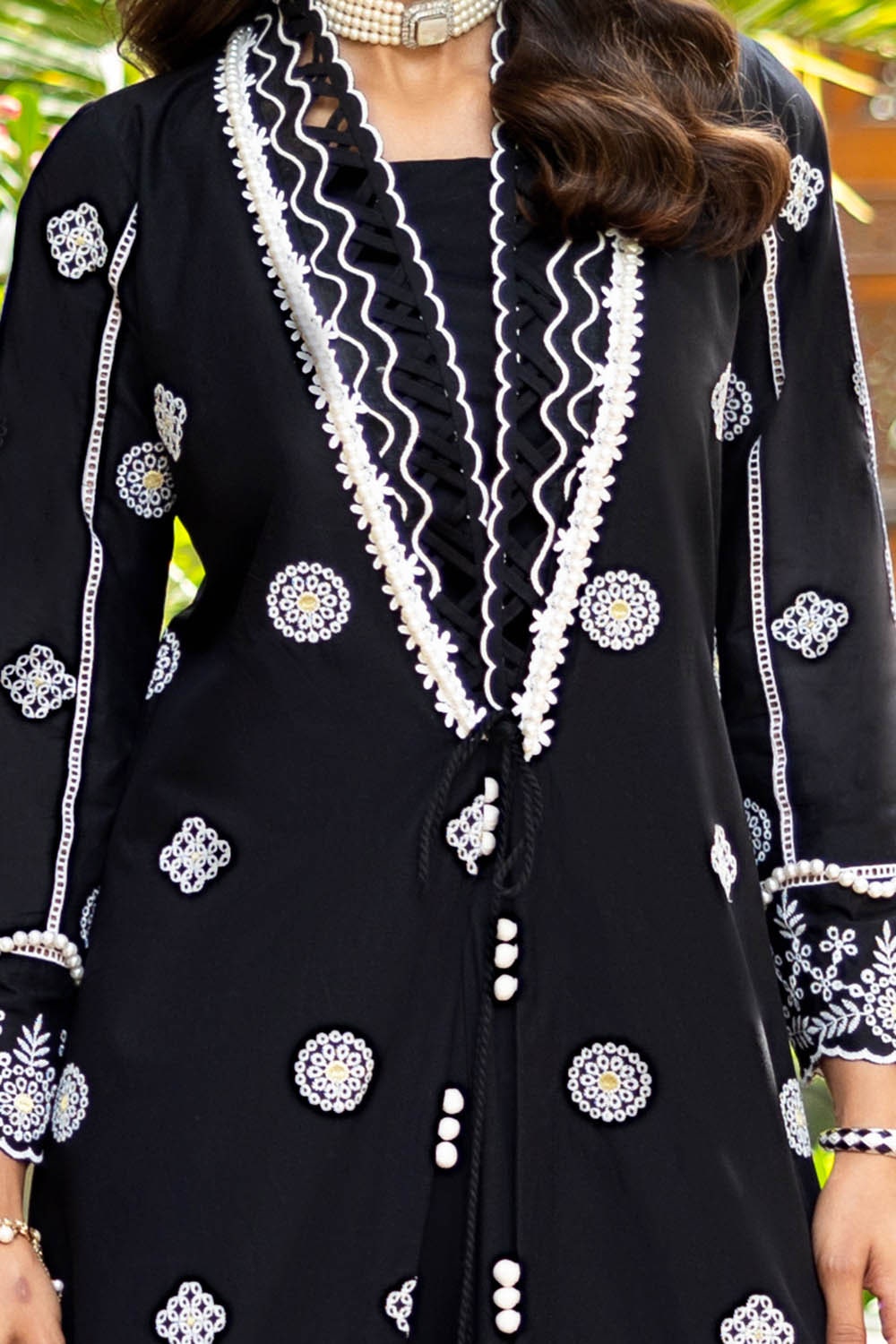 3 Piece Unstitched Schiffli Embroidered Lawn Suit with Embroidered Cotton Net Dupatta