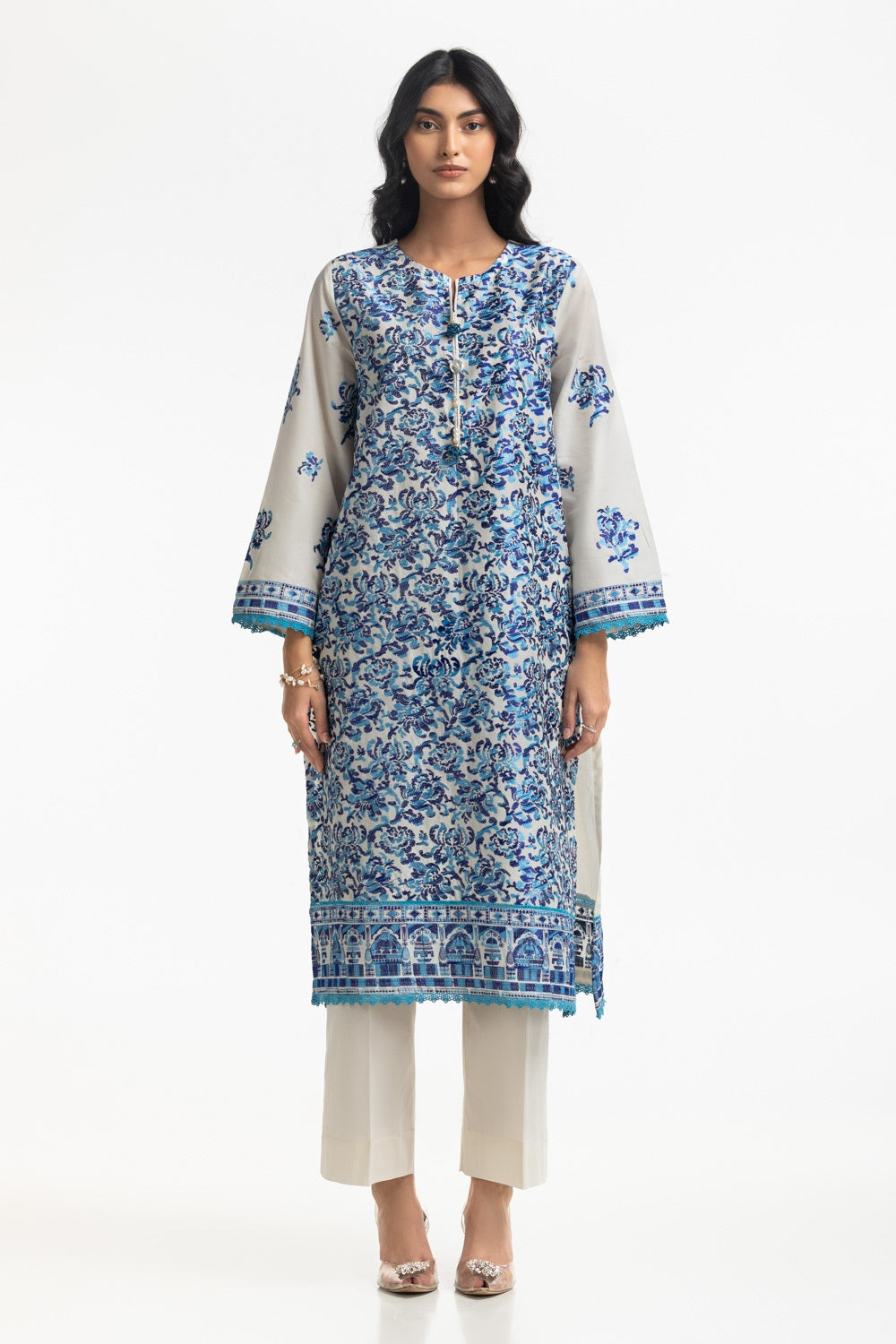 Lawn Embroidered Shirt And Trouser