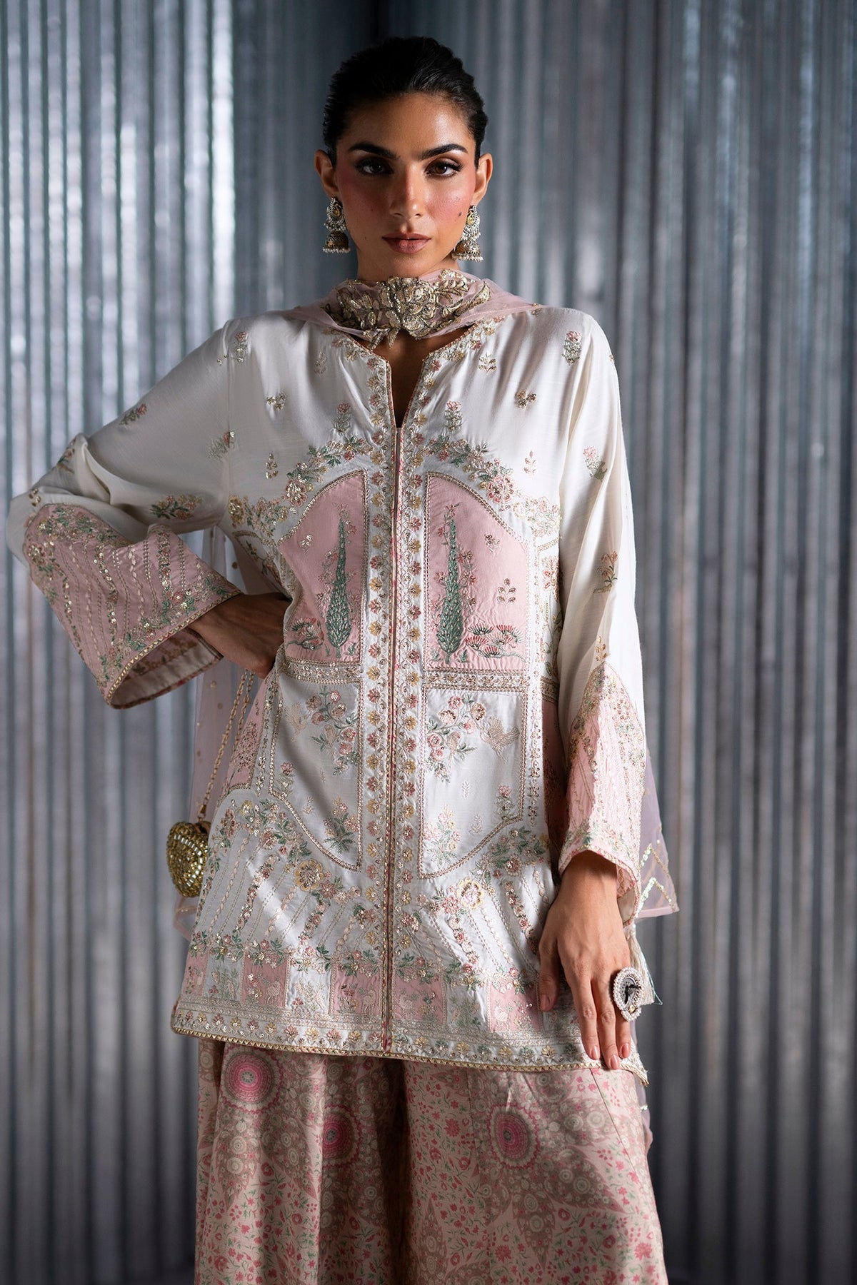 Ethnc – Vanilla Ice Embroidered Sharara Style