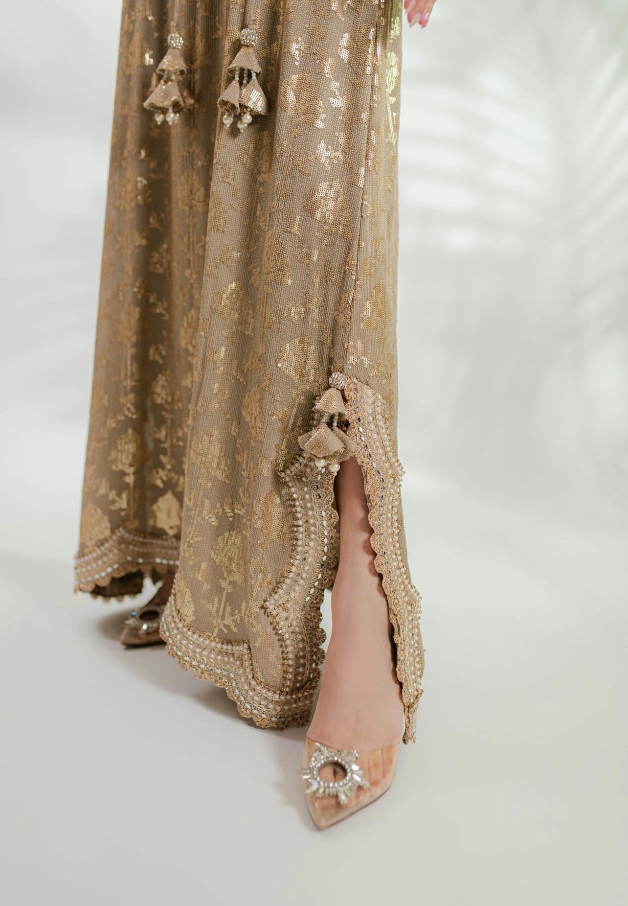 Euphoria Gold Kaftan by Alizay Saad
