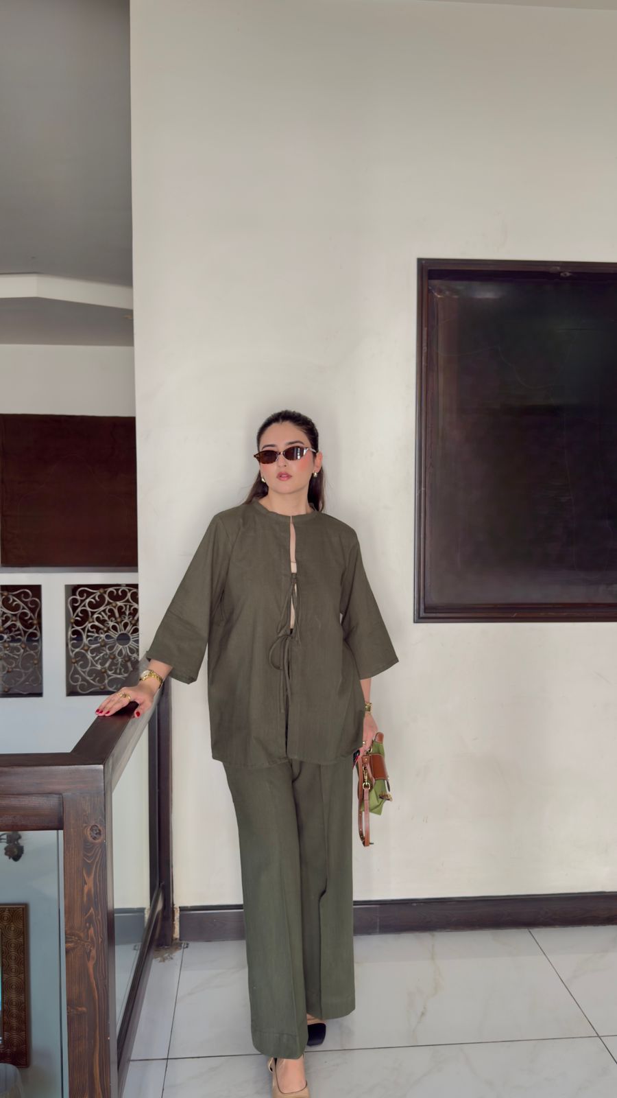 Olive Linen Set
