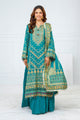 3 Piece Unstitched Embroidered Paper Cotton Suit With Paper Cotton Dupatta