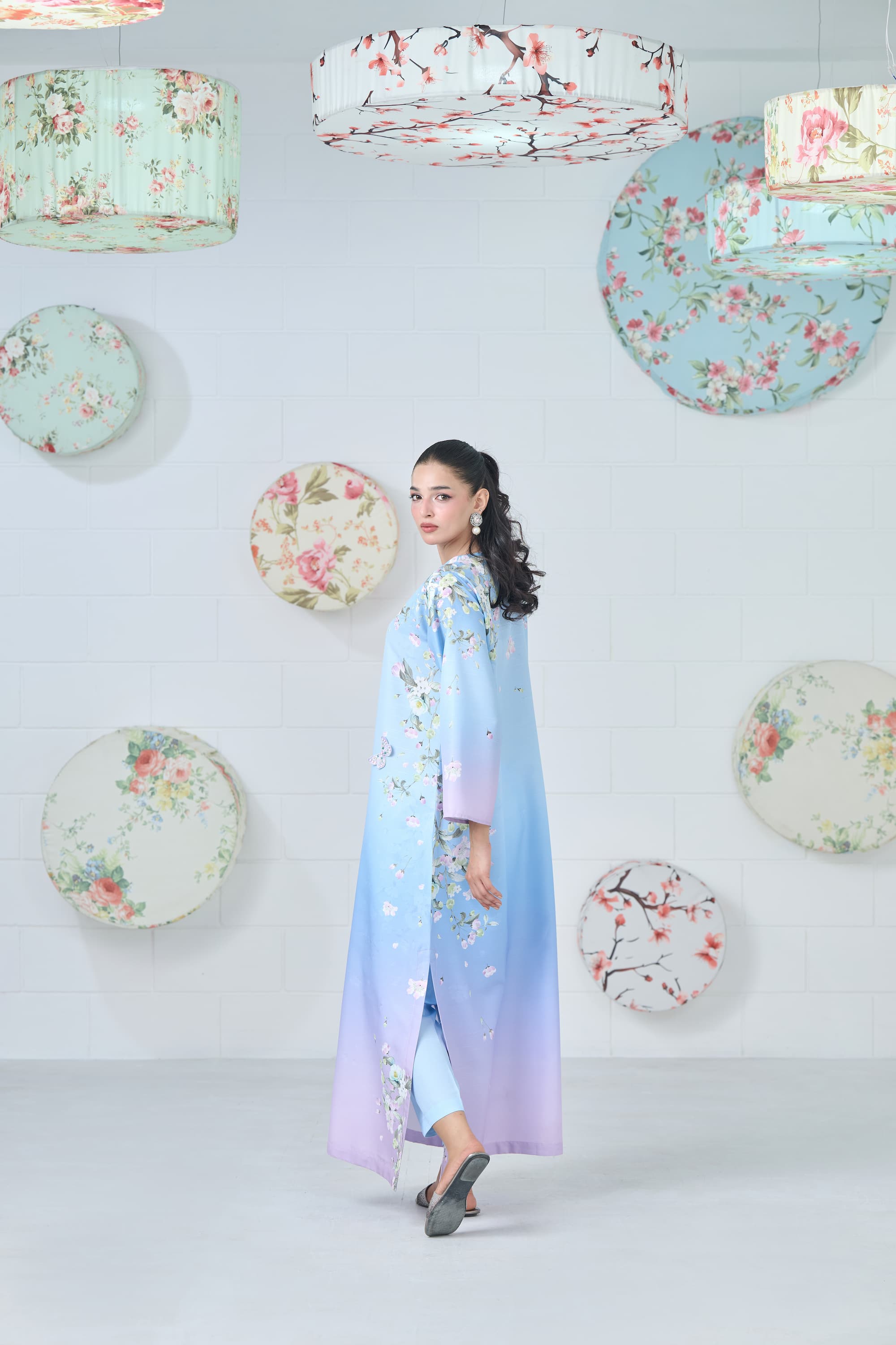 Pastel Bloom Kaftan 2-Piece