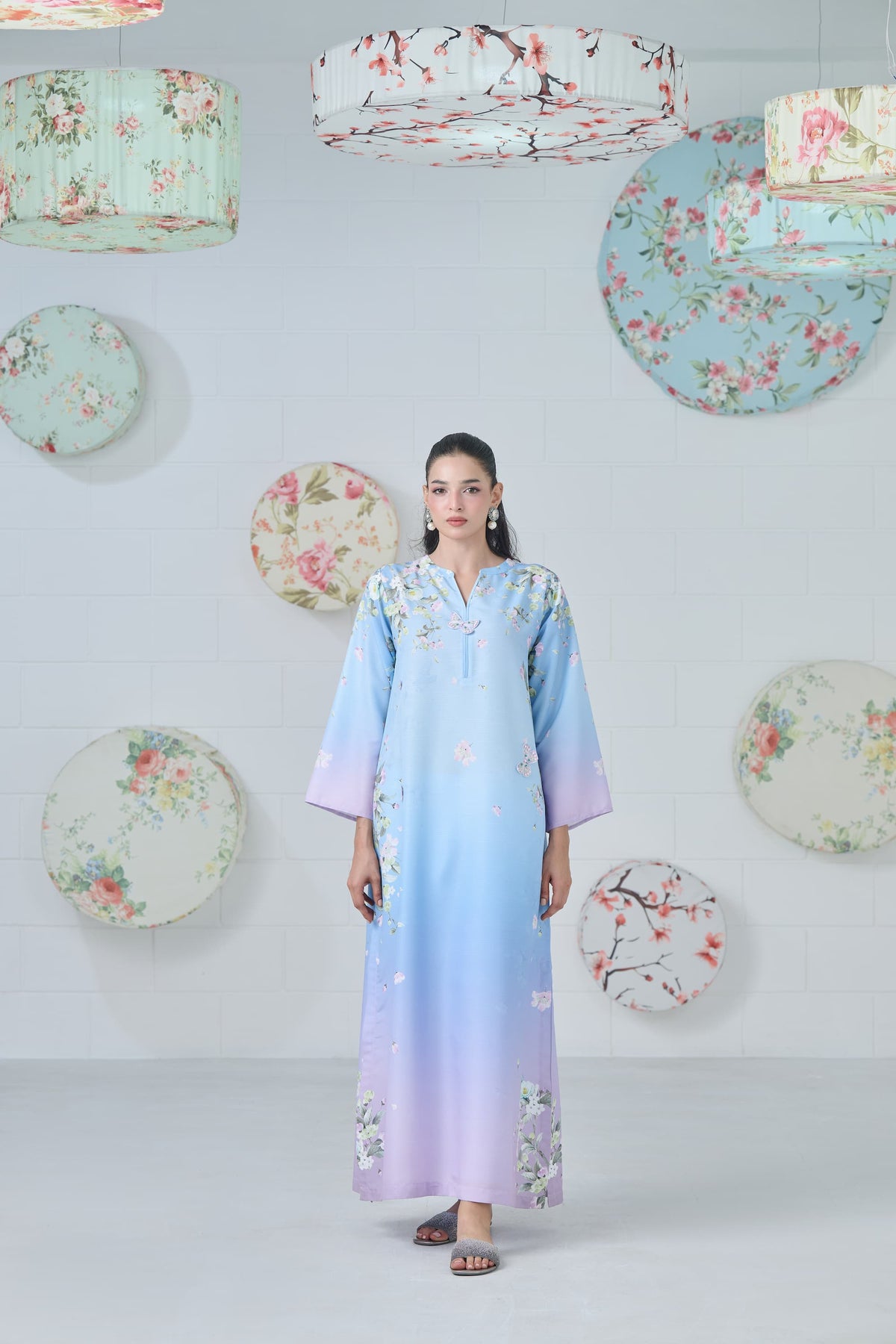 Pastel Bloom Kaftan 2-Piece