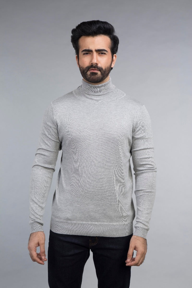 Ash Grey Full Sleeve Fashion Sweater Gibson