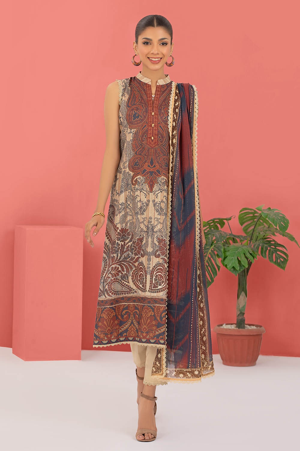 3 Piece Crepe Silk Unstitched Suit