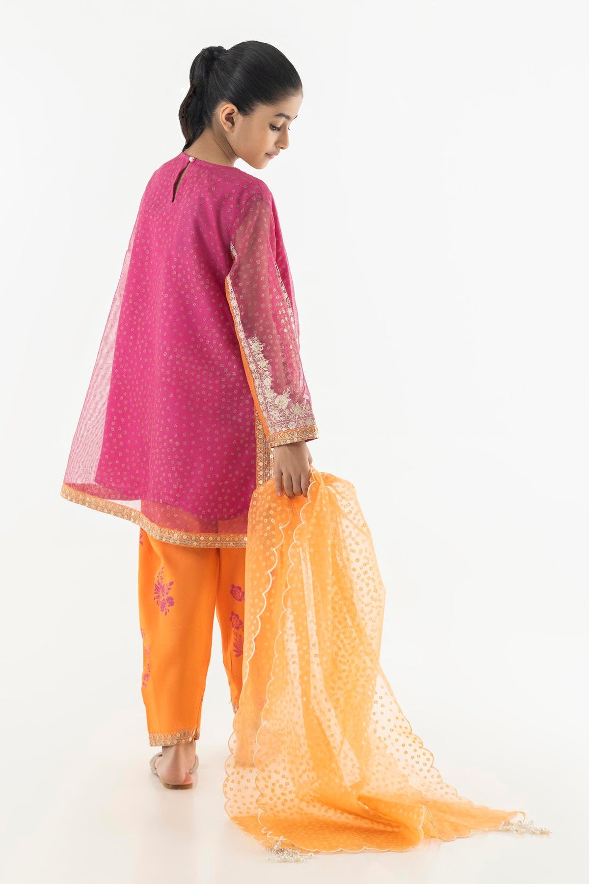 Stitched Kids Embroidered Cotton Suit