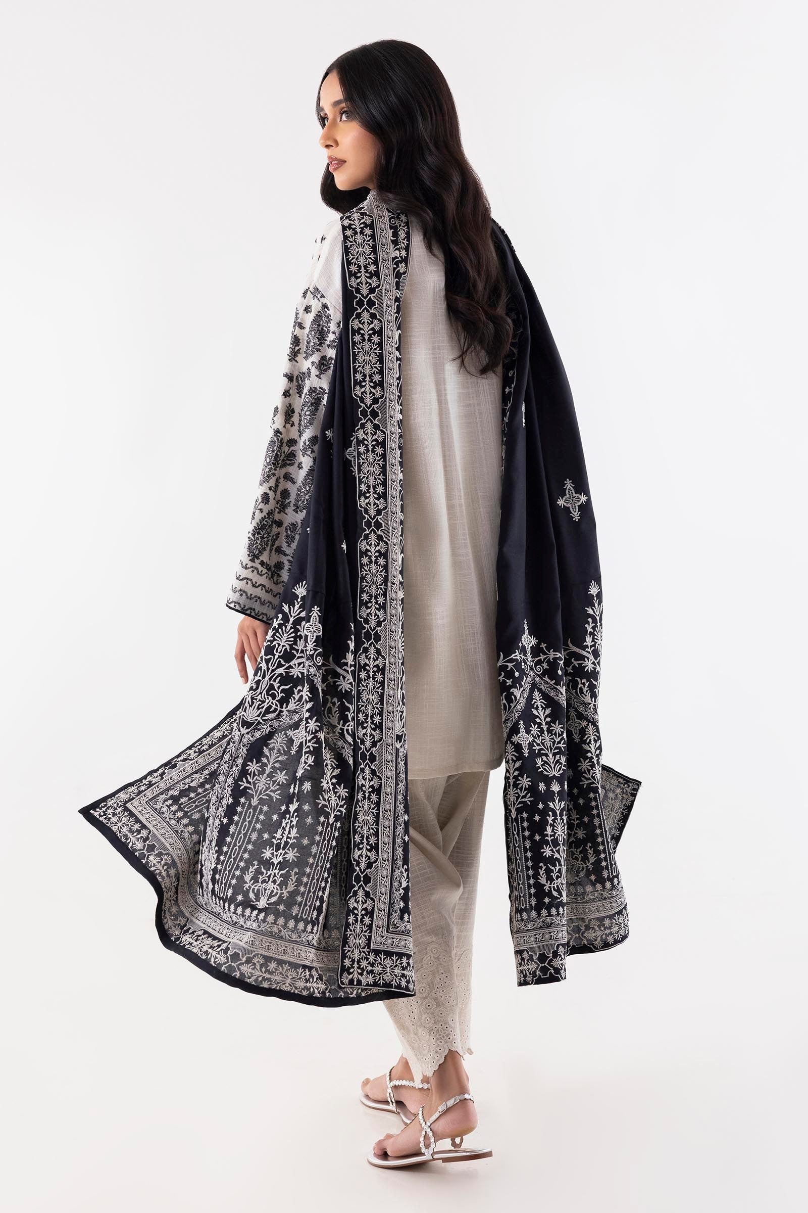 Stitched Beige Embroidered Shirt