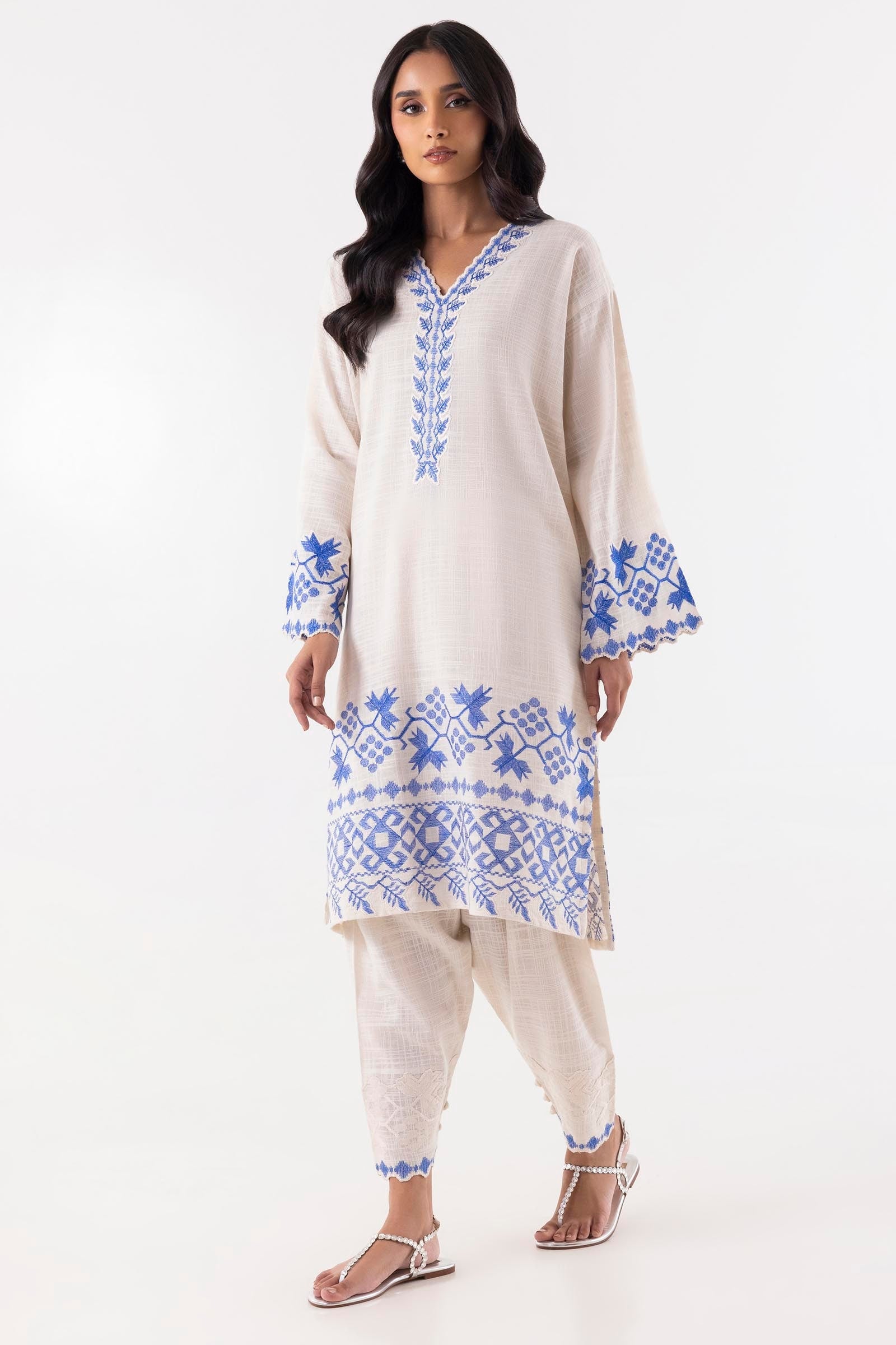 Stitched Boxy Embroidered Shirt