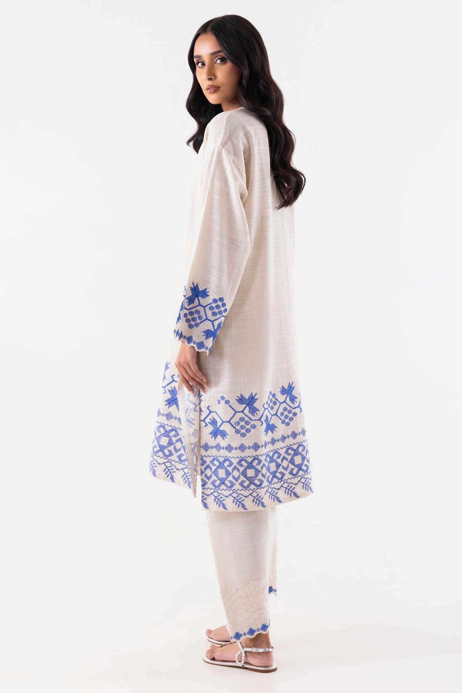 Stitched Boxy Embroidered Shirt