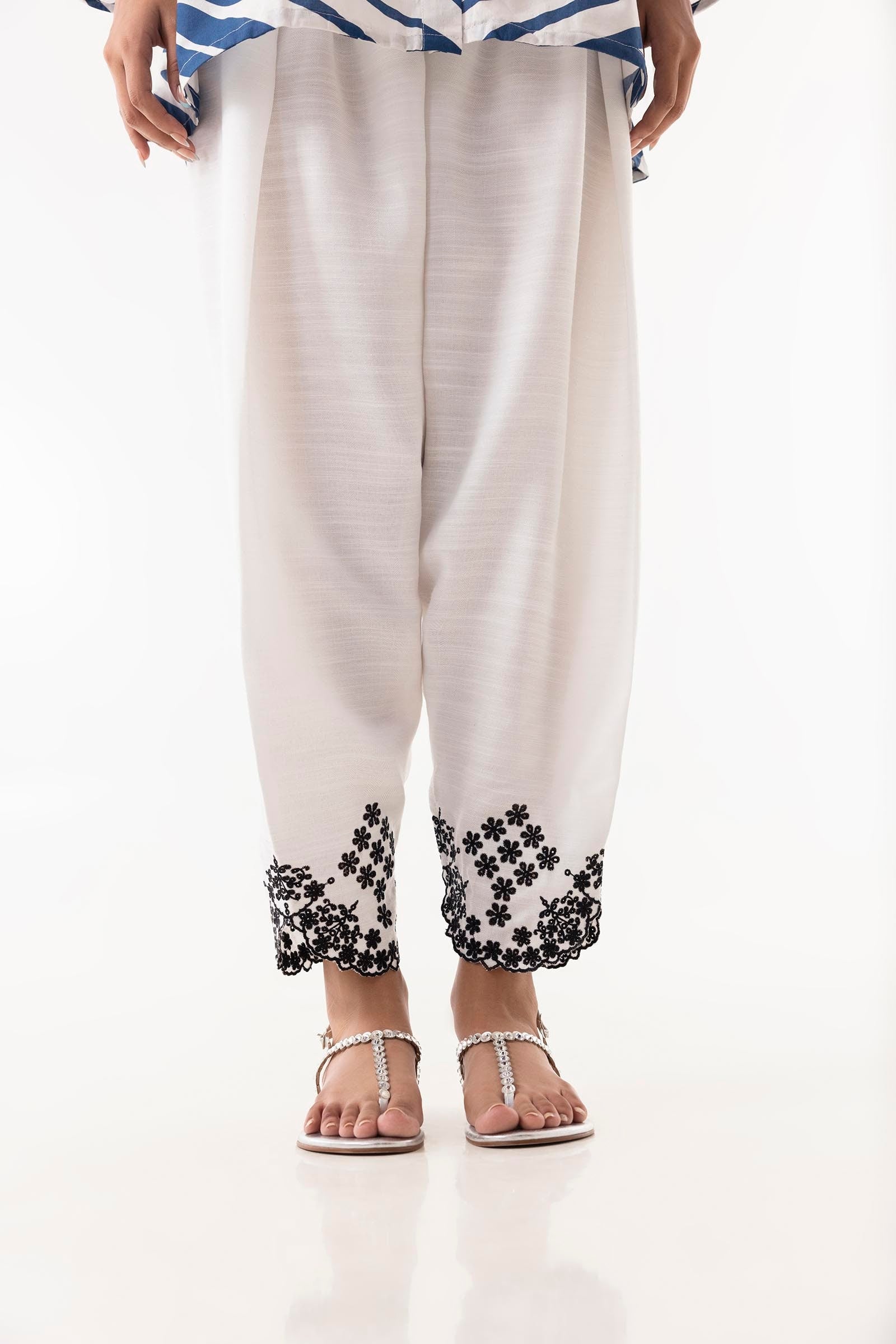 Stitched Jacquard Shalwar