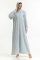 Georgette Stripes Abaya With Scarf
