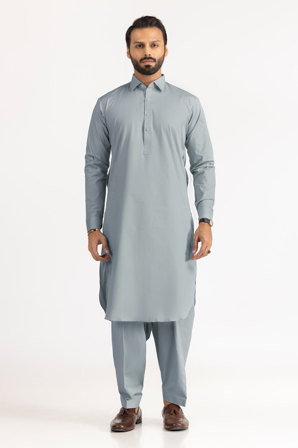 Gini Gold Unstitched Fabric Blended