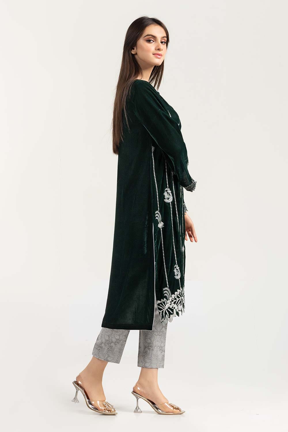 Velvet Embroidered Shirt