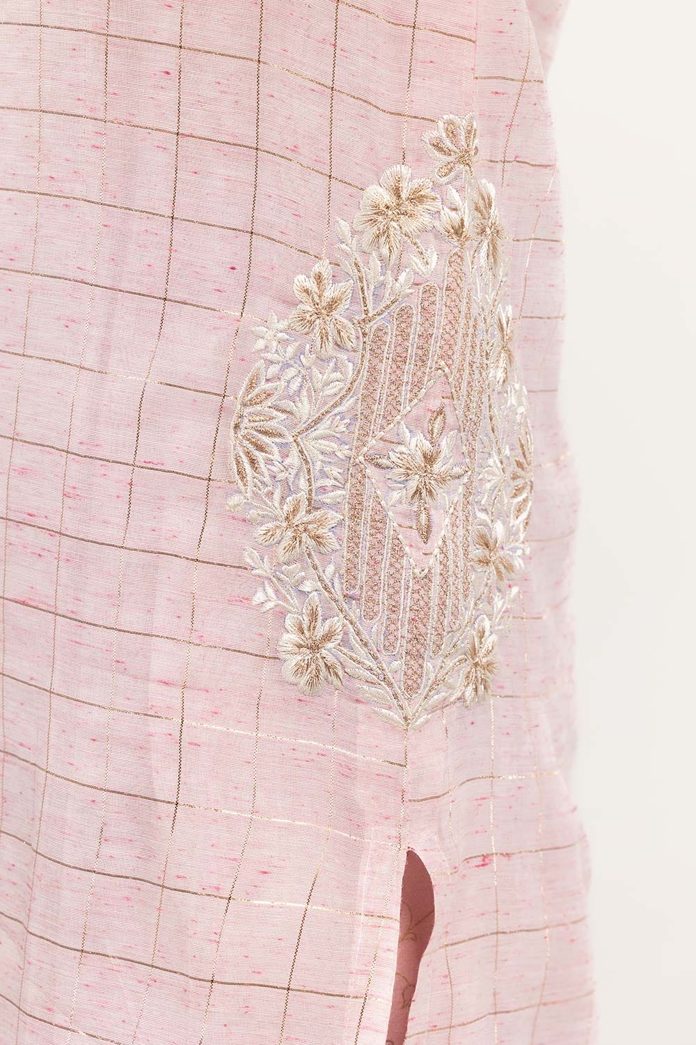 2 Piece Festive Suit Munar Kurta Raw Silk Pants