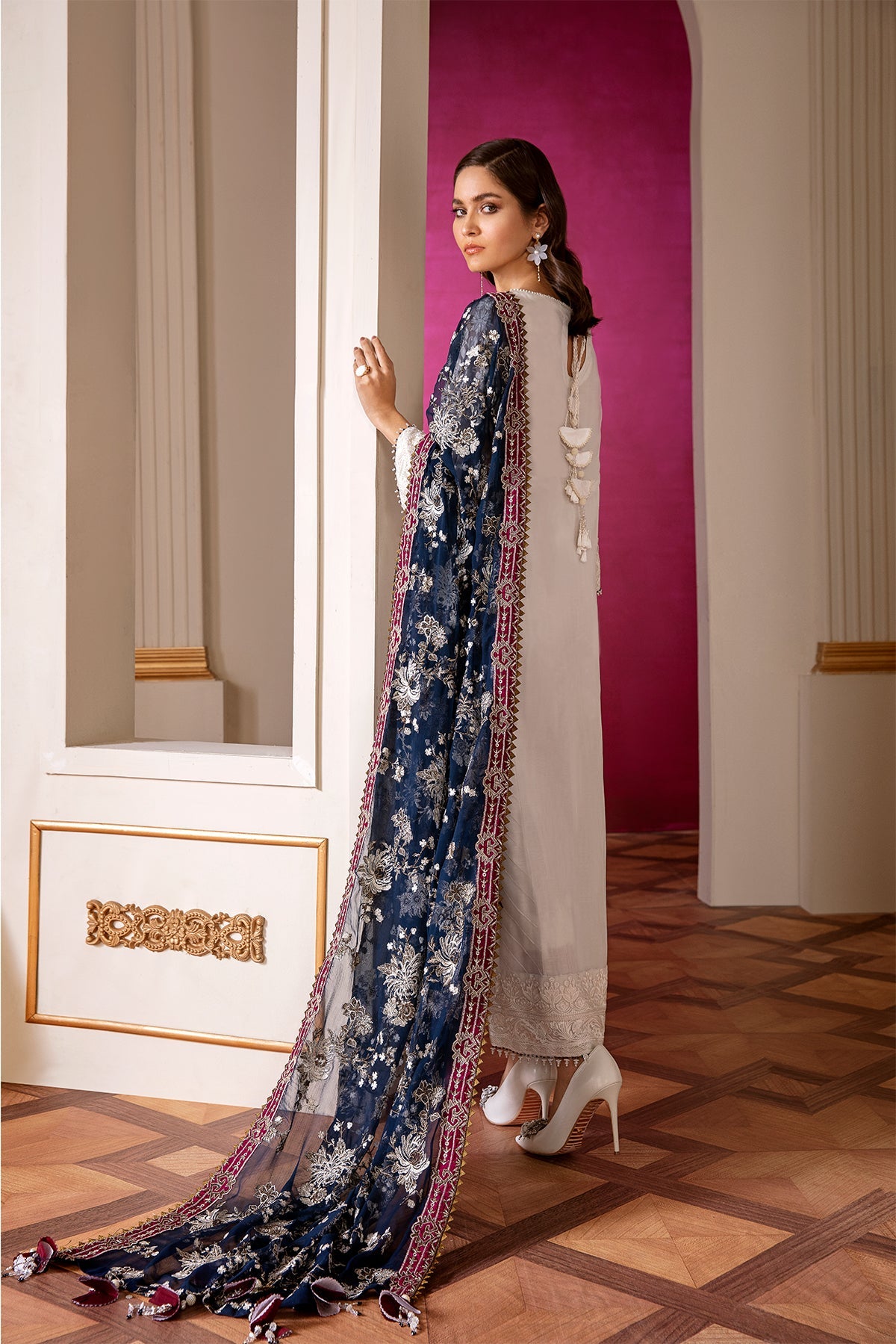 EMBROIDERED CHIFFON CH07-02 STITCHED