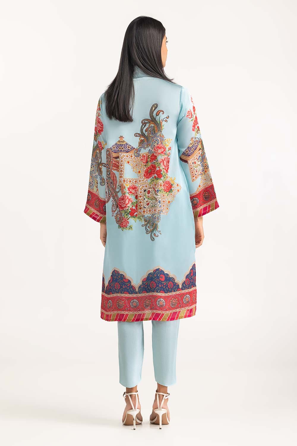 Printed Silk Embellished Kurti