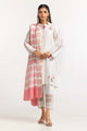 Dyed Screen Print Cotton Net Shirt With Yarn Dyed Dupatta